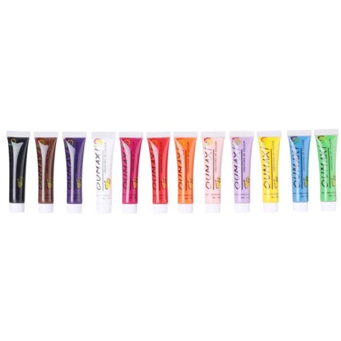 12 Couleur Professionnel Acrylique Peintures Set Peint À La Main Mur Peinture  Peinture Textile Aux Couleurs Vives Art Fournitures - Achat / Vente pigment  - liant 12 Couleur Professionnel Ac - Cdiscount