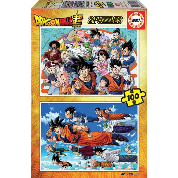 Puzzle Dragon Ball - EDUCA - 2x100 pièces - Thème Dessins animés et BD