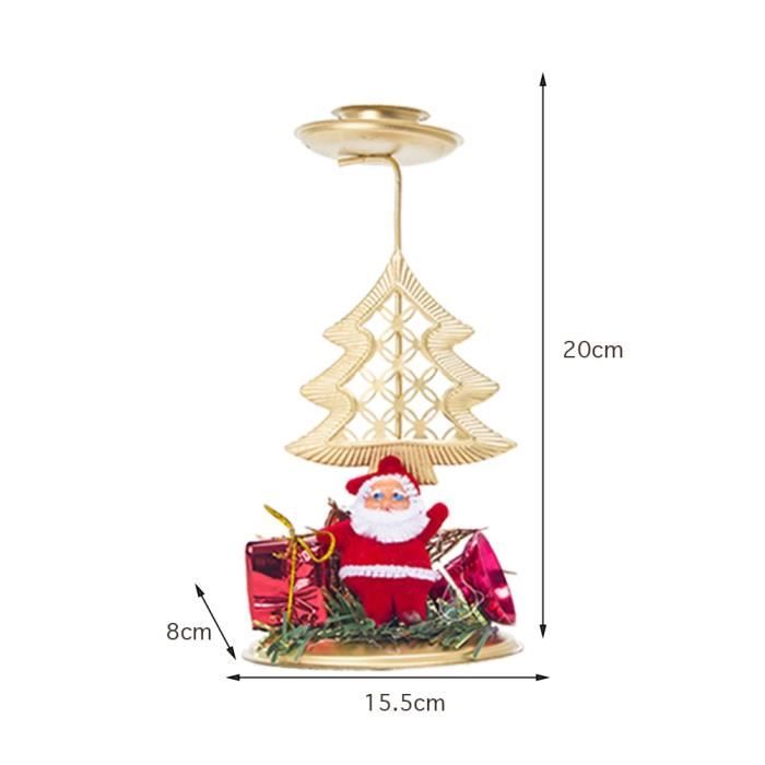 Bougeoir De Noël En Fer Arbre Creux Angel Home Party Decor Arbre Noir