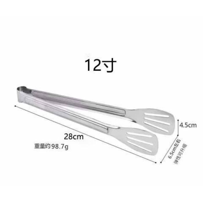 Pinces De Cuisine Inox 2 Pièces - 30 Cm, Prise Aliments Barbecue | Acier Inoxydable Épaissi