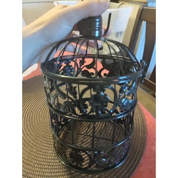 Déco Mariage Originale : Cage à Oiseaux En Métal En Forme De Cœur Doré Avec Chaîne - Porte-cartes Ou Jardinière Romantique