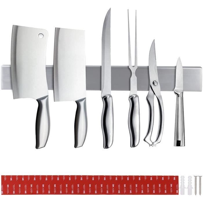 Porte Couteau Magnetique, Barre à Couteaux Aimantée 40cm,Acier INOX Porte- Couteaux Magnétique pour Support Ustensiles de Cuisine,39 - Cdiscount Maison