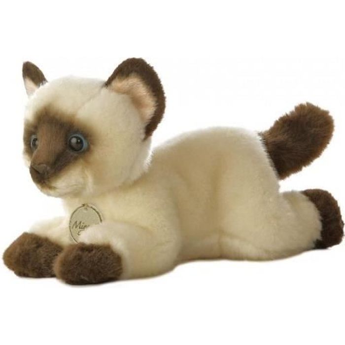 peluche chat siamois