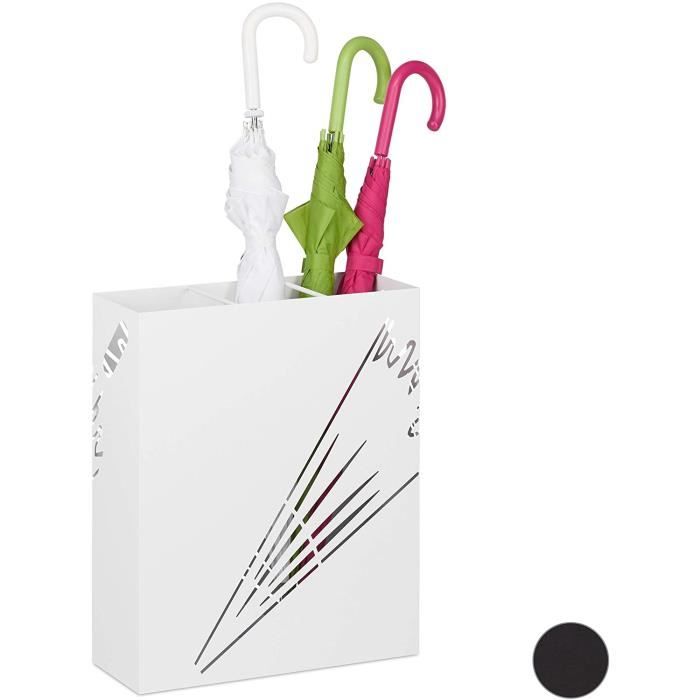 Relaxdays XL. Porte rectangulaire parapluies et Cannes. Acier. Portable ...