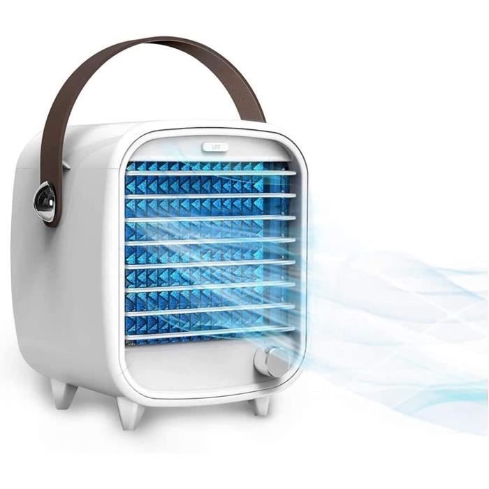 Mini Climatiseur Portable – Rafraîchisseur D'Air Silencieux – Réservoir 900 Ml
