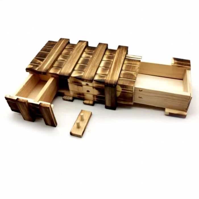 Coriver Boîte cadeau magique, boîte à puzzle avec 2 compartiments secrets, boîte magique pour cadeaux en argent, emballage pour adultes et enfants, Noël, anniversaire, cerveau, teaser