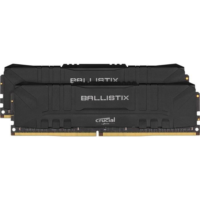 Top achat Memoire PC CRUCIAL Ballistix Black 2x16GB (32GB Kit) DDR4 3200MT/s  CL16 pas cher