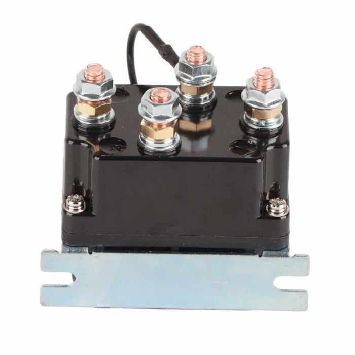 Relais De Treuil électrique 12V 250A – Pour Treuil 2000-5000 Lb – Avec Télécommande – Enduit Poudre Noir – Professionnel