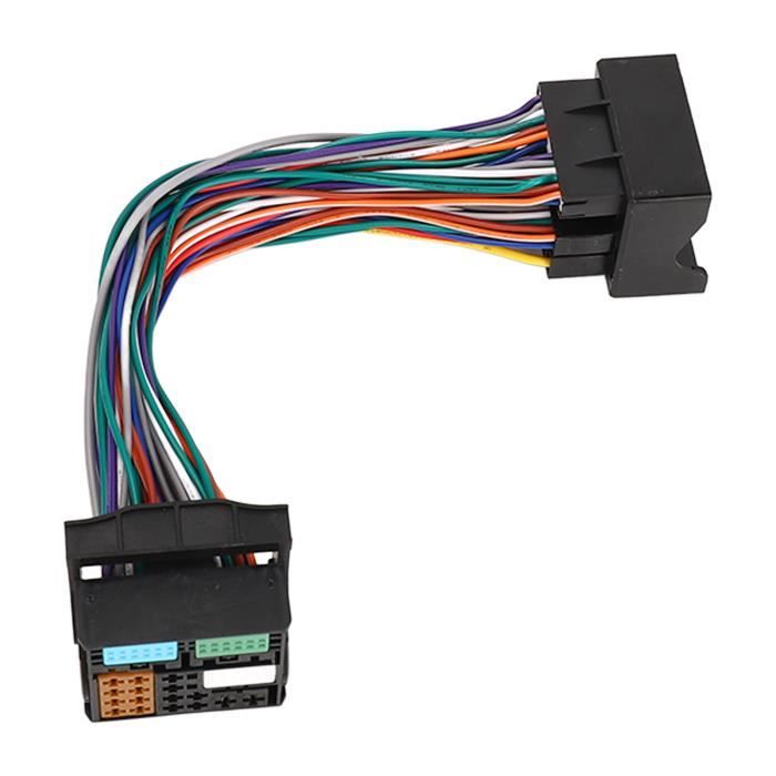 Câble D'Extension MQB 23 Cm 52 Broches - Adaptateur Quadlock Pour Autoradio, Compatible Audi, Volkswagen, Skoda, Etc.