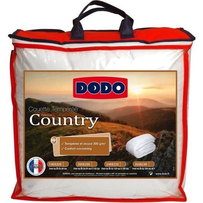 Dodo Couette Temperee Country 240 X 260 Cm Blanc Cdiscount Maison
