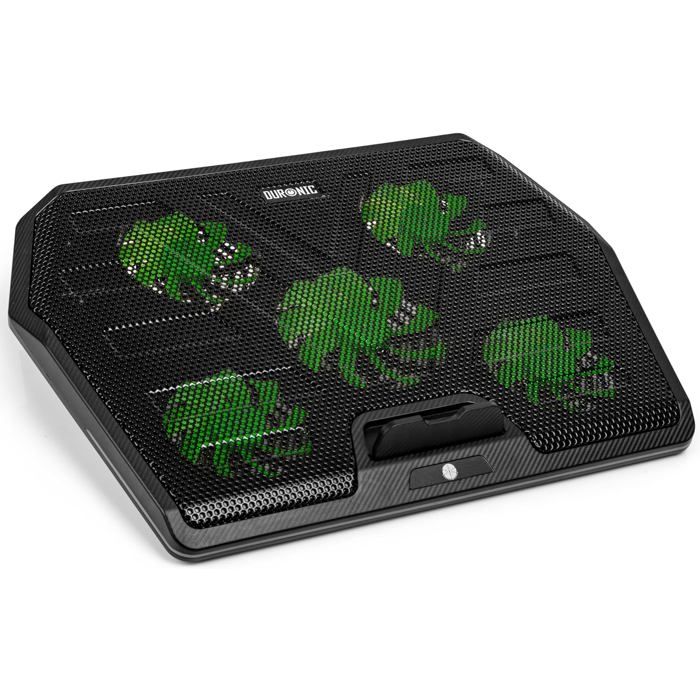 Duronic LC4 Refroidisseur Ordinateur Portable 5 Ventilateurs Tapis Refroidisseur pour Laptop Contre la surchauffe des appareils