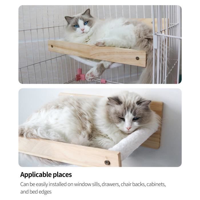 Hamac Cage Pour Chat - Avec Boule Amusante - Tissu Maille Respirant - Taille 47x38x28 Cm - 5