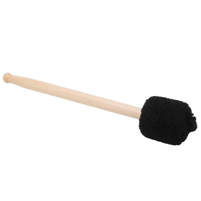 2 Maillets De Batterie En Bois Avec Tête En Feutre - Pour Grosse Caisse, Xylophone, Marimba - Longueur Environ 32 Cm, Accessoire Percussion