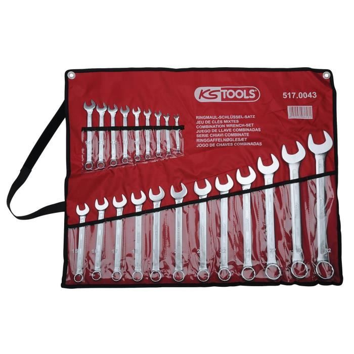 Jeu De 21 Clés Mixtes KS TOOLS - 6 à 32mm - Trousse De Rangement Incluse