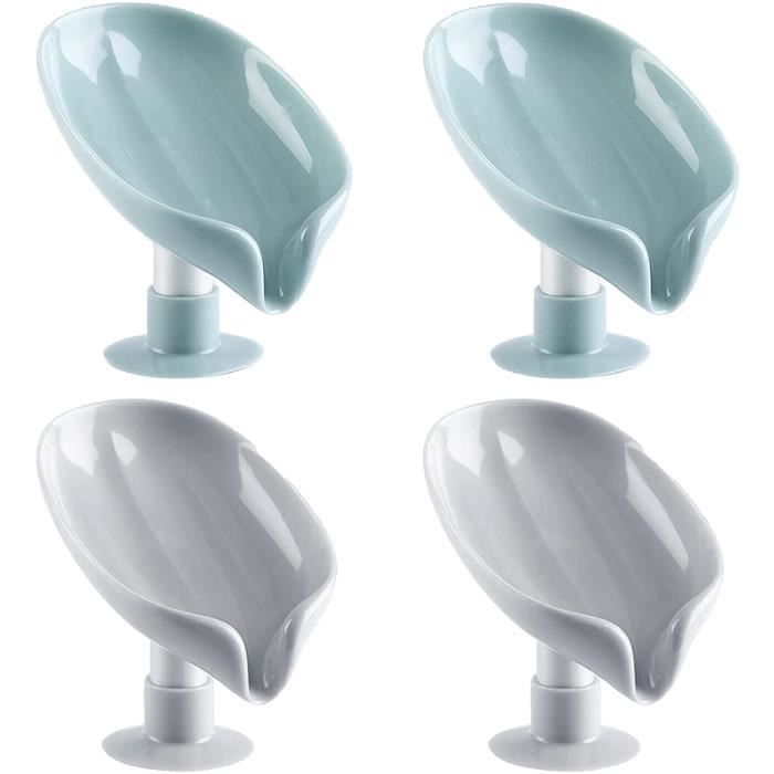 Lot De 2 Porte-savons En Silicone Feuille/fleur – Auto-drainant Pour Douche, Salle De Bain, Cuisine