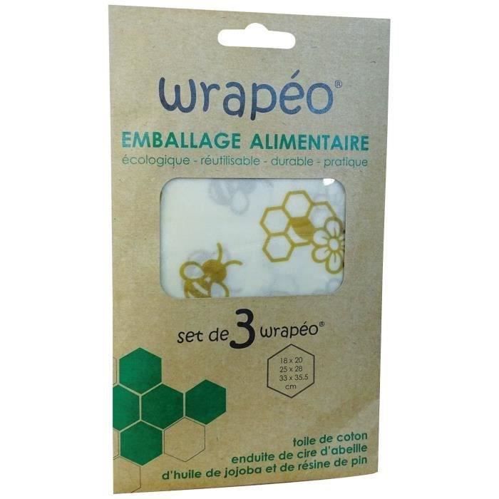 MARKINDUS Set de 3 Feuilles Wrapeo - 18x20 + 25x28 + 33x35,5 cm