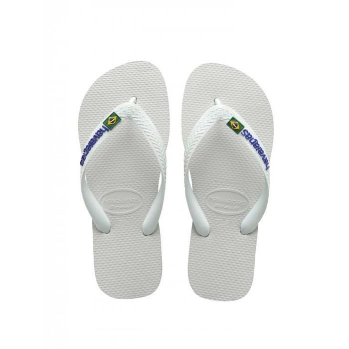 tong garçon havaianas - blanc - taille 33/34