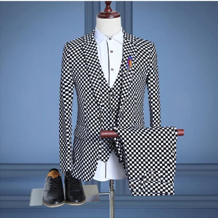 Mode Hommes Costume Slim Digne Temoin Au Mariage Blanc Achat