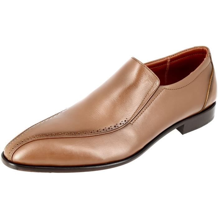 Chaussure homme ville cuir cognac - Belym - Richelieu sans