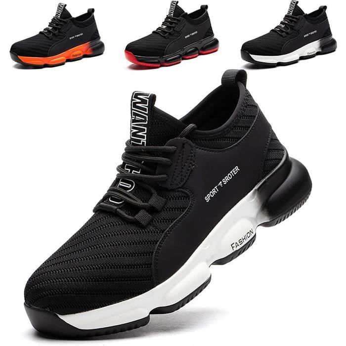 Chaussures De Sécurité DYKHMILY - Légères Et Respirantes - Embout Acier - Anti-Perforation - Homme Et Femme