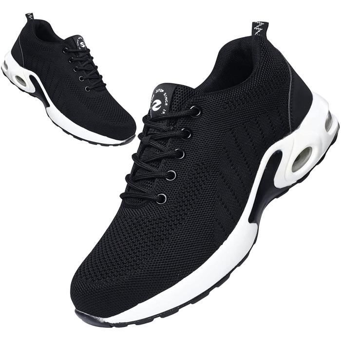 Hitmars Chaussures De Sécurité Homme Femme – Baskets Antidérapantes Avec Embout Acier – Légères Et Respirantes – Idéales Cuisine & Travail – Noir 36-48 EU
