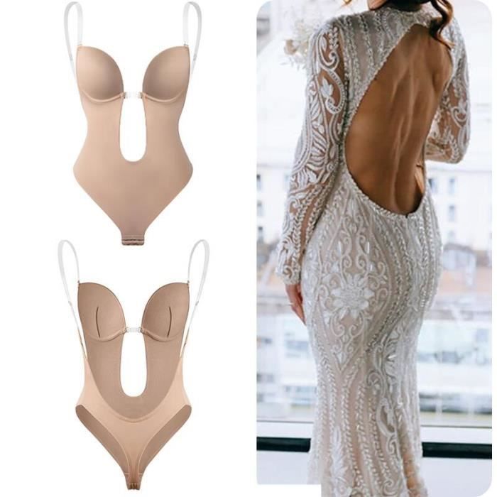 Body Dos Nu Invisible Générique Body Dos nu Invisible Mariage, Plunge Backless Body Shaper