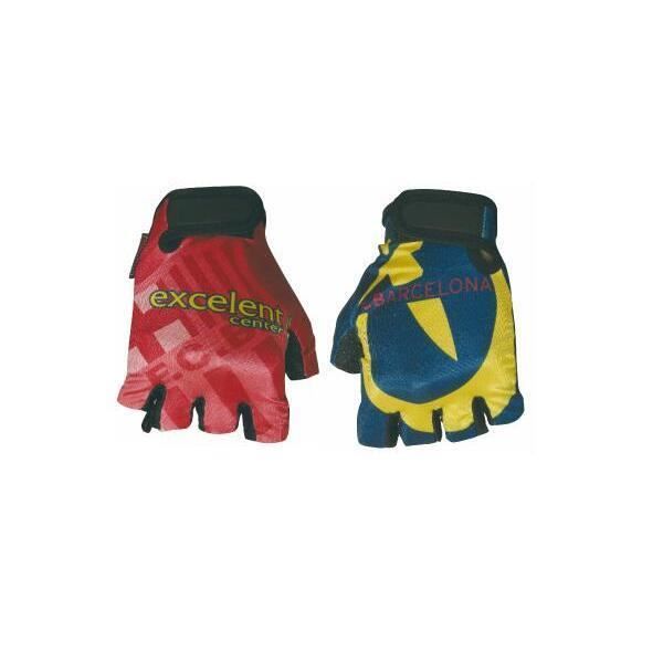 Gants de vélo courts Massi Barça - bleu/rouge/jaune - XL - Homme