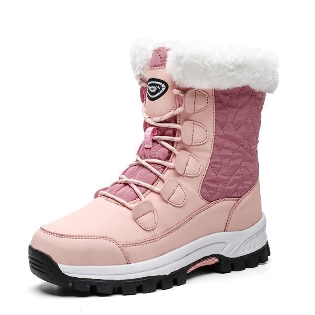 Bottes De Neige Fourrées JOMIX Pour Femme - Chaussures D'hiver Chaudes, Douces, Semelle Antidérapante, Style Classique