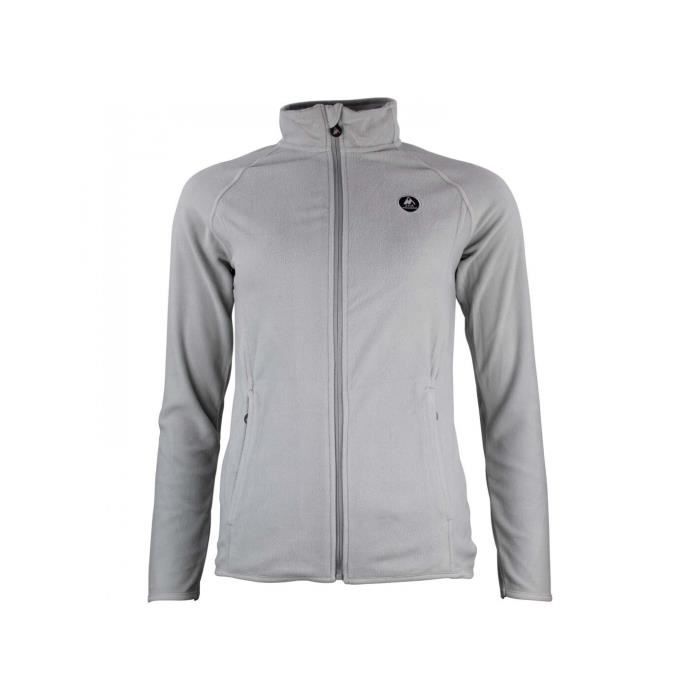 Sweatshirt polaire zippé femme Peak Mountain Afonor - gris perle - XL