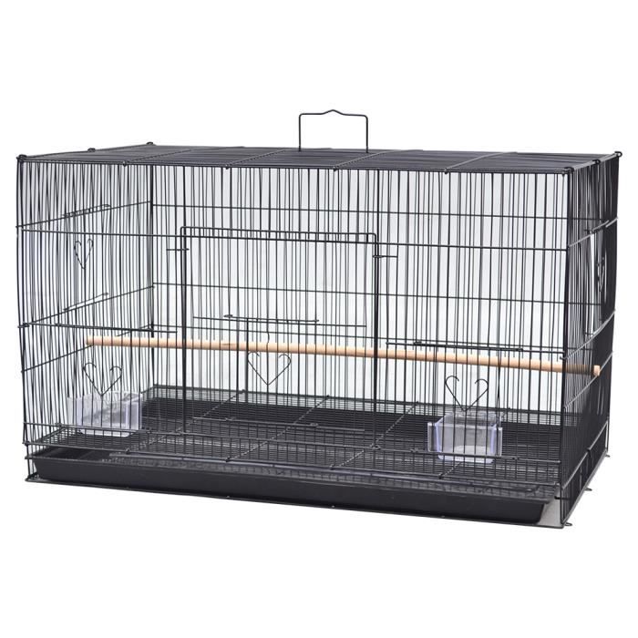 Comparer les prix de Cage d'élevage spacieuse pour oiseaux - HSTURYZ - 75.5 x 45 x 45 cm - Noir - Moyen - Intérieur
