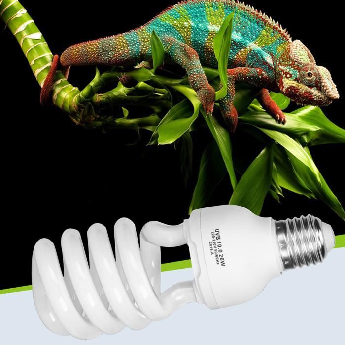 Meilleurs prix pour OMABETA Lampe pour reptiles UVB Ampoule de Terrarium de reptiles du désert E27 26W, lampe ultraviolette electronique temperature
