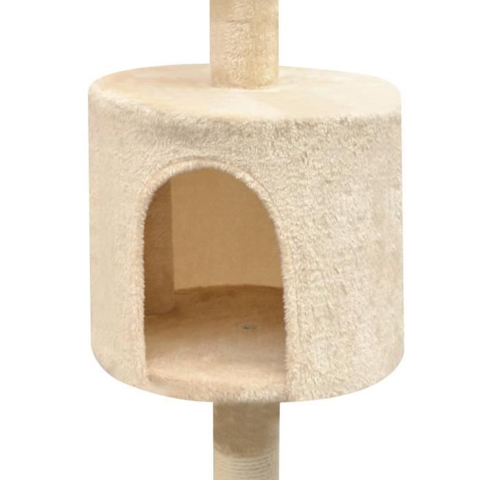 Comparer les prix de Omabeta - Accessoires pour chats - Arbre à chat avec griffoirs en sisal 125 cm Beige HB08834