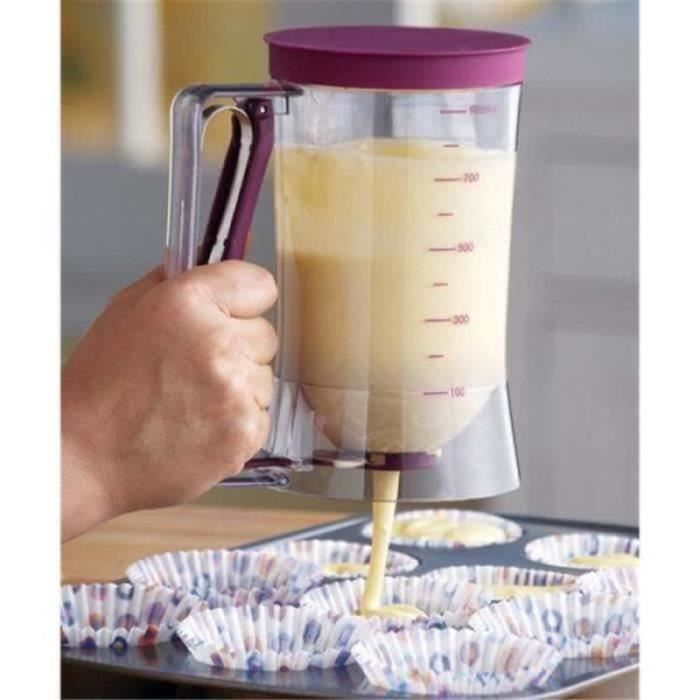 Distributeur De Pâte 900 Ml Avec Graduation – Entonnoir Pâtisserie Pour Crêpes, Pancakes, Muffins, Gâteaux