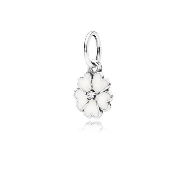 Pendentif Primevère Blanche PANDORA 390365EN12 Pendentif Primevère Blanche PANDORA 390365EN12