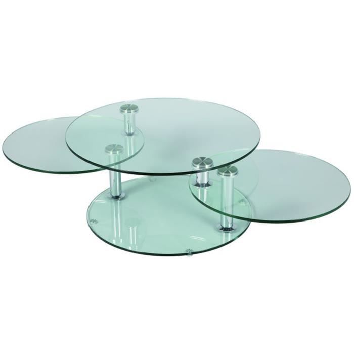 Table Basse En Verre Ronde D85 X H42 Cm Achat Vente Table Basse Table Basse D85 X H42 Cm Cdiscount