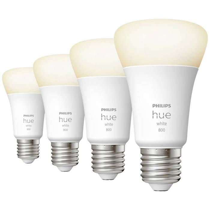 Philips Hue ampoule LED connectée E27 équivalent 800 lumen compatible Bluetooth Pack de 4