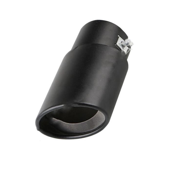 échappement Acier Inox Silencieux Moto Qiilu - Acier Inoxydable Noir, Universel 39-46mm - Pour GY6 Et Autres Modèles Embout Echappement