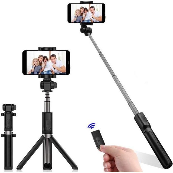2 en 1 Perche Selfie Trépied Bluetooth avec Télécommande pour iPhone  X/XS/XR/ 8/ 8 Plus/7/7 Plus/ 6S/6, Samsung Galaxy S8/S7 - Cdiscount  Appareil Photo