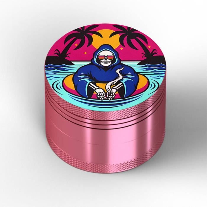 Moulin à Épices 2 Parties - Grinder Aluminium Aimanté - Pour Herbes, Tabac, Cuisine