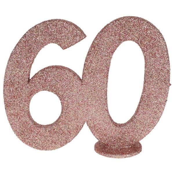 R 6915 1 Centre De Table Anniversaire 60ans Rose Gold Paillete Cdiscount Maison