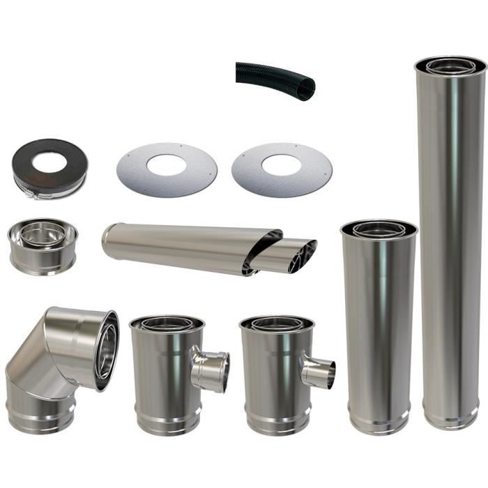 Tuyau Evacuation Climatiseur Mobile Diametre 125 Convesa Conduit De Cheminee Double Concentrique En Raccordement