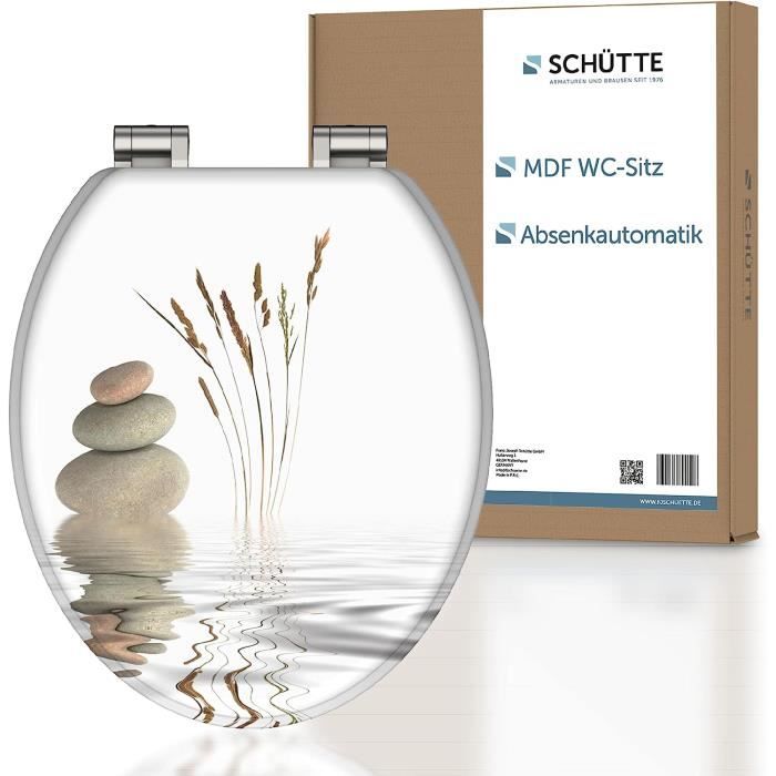 Abattant WC Japonais YEAUPE PRO - Bidet Non Électrique, Frein De Chute, Buses Autonettoyantes - Blanc