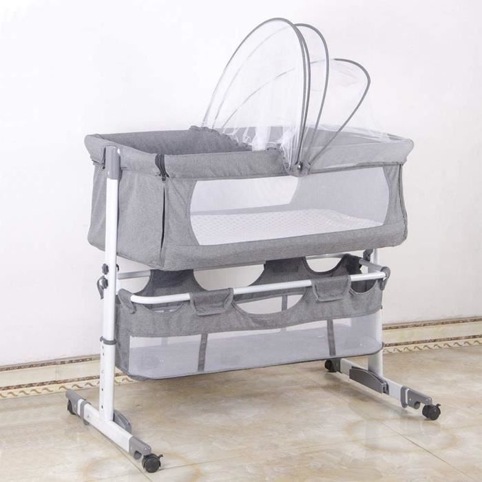 Bassin De Voyage Bébé – Berceau Portable Pour 0-5 Mois, Extérieur, Gris