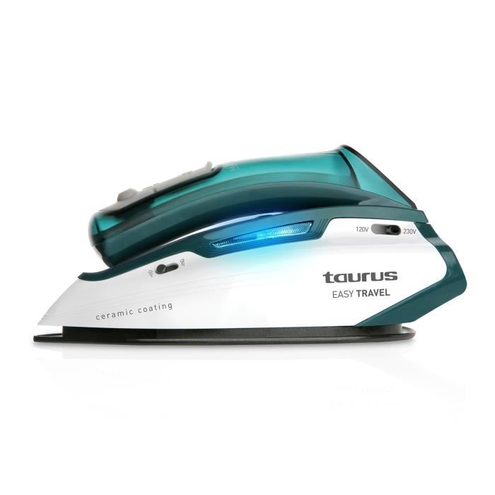 Fer à repasser de voyage Taurus Easy Travel de 1150W avec poignée pliable, jet de vapeur de 45g/min, capacité de 25ml, cable 1,9m