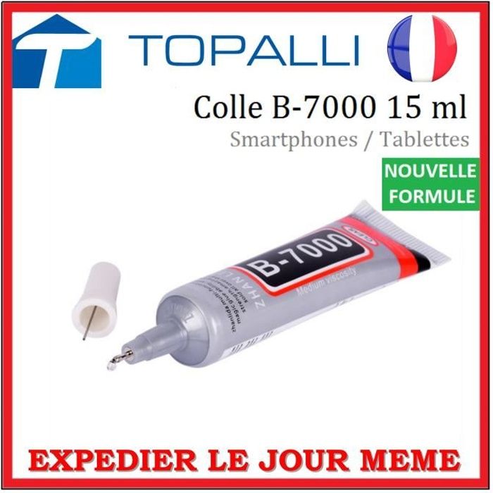 Colle professionnelle - B7000 - 15ml - Séchage lent - Réajustage facile - Pour smartphone et tablette