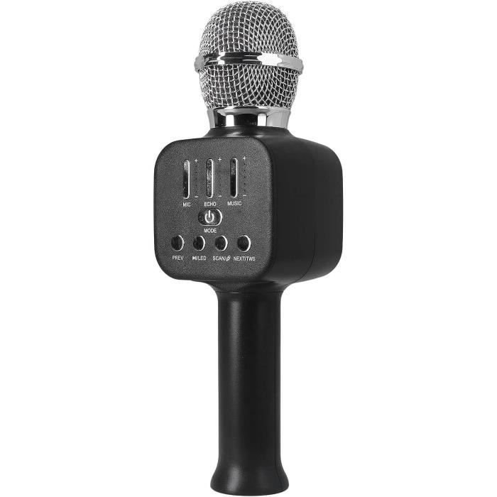 Machine de karaoké pour avec microphone et support - Jouet chantant portable avec éclairage de scène clignotant, hauteur réglable et fonction connectable Jeu créatif et plaisir de fête pour