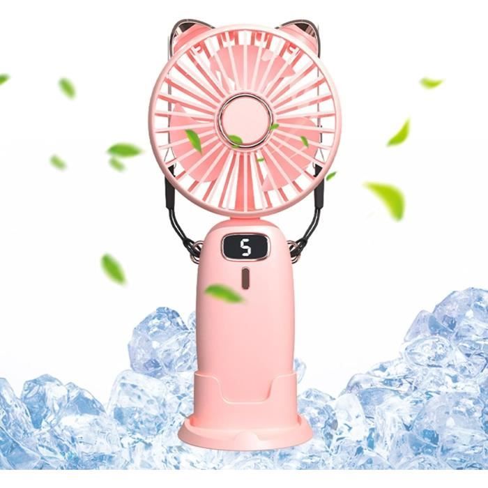 Vidéos sur Quel est 2025 Nouveau ventilateur mini rechargeable à affichage numérique USB portable - Ventilateur de bureau, cadeau idéal