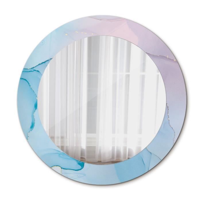 Tulup Miroir Mural Semi-Circulaire Moderne LED Warm Light 90 cm