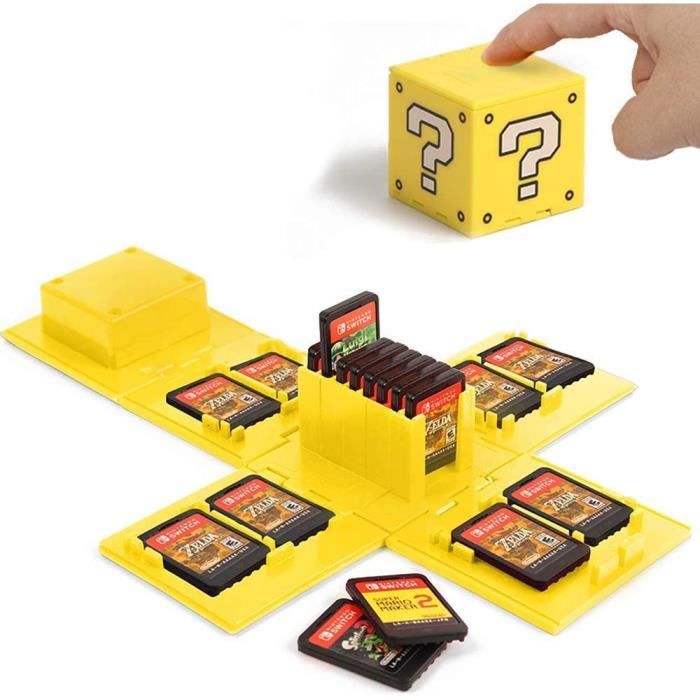 Étui pour cartes de jeu Nintendo Switch, porte-cartes de jeu pour jeux  Nintendo Switch avec 16 emplacements,bloc de questions jaune - Cdiscount  Informatique