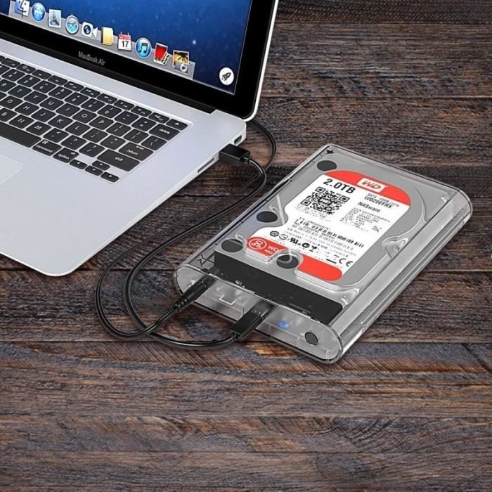 Boîtier disque dur 3.5 pouces 3,5 SATA HDD USB 3.1 Type-C externe